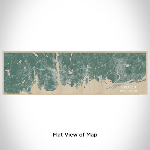 Flat View of Map Custom Groton Connecticut Map Enamel Mug in Afternoon