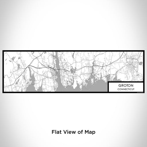 Flat View of Map Custom Groton Connecticut Map Enamel Mug in Classic