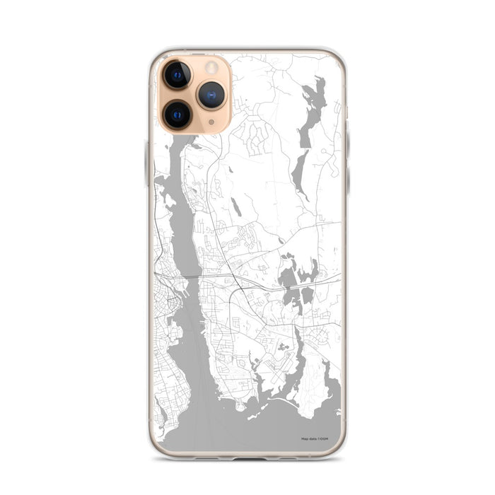 Custom iPhone 11 Pro Max Groton Connecticut Map Phone Case in Classic