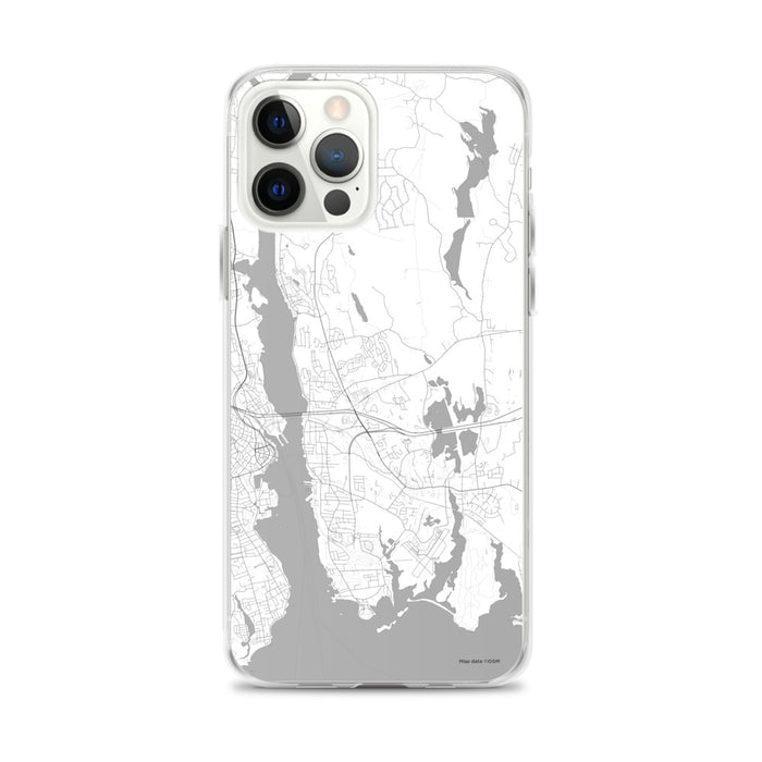 Custom iPhone 12 Pro Max Groton Connecticut Map Phone Case in Classic