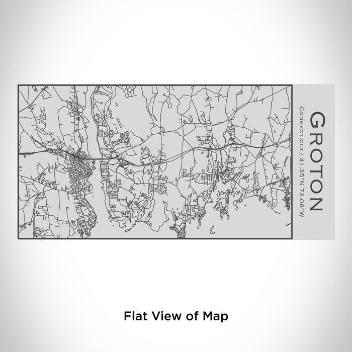 Rendered View of Groton Connecticut Map Engraving on 17oz Stainless Steel Insulated Cola Bottle