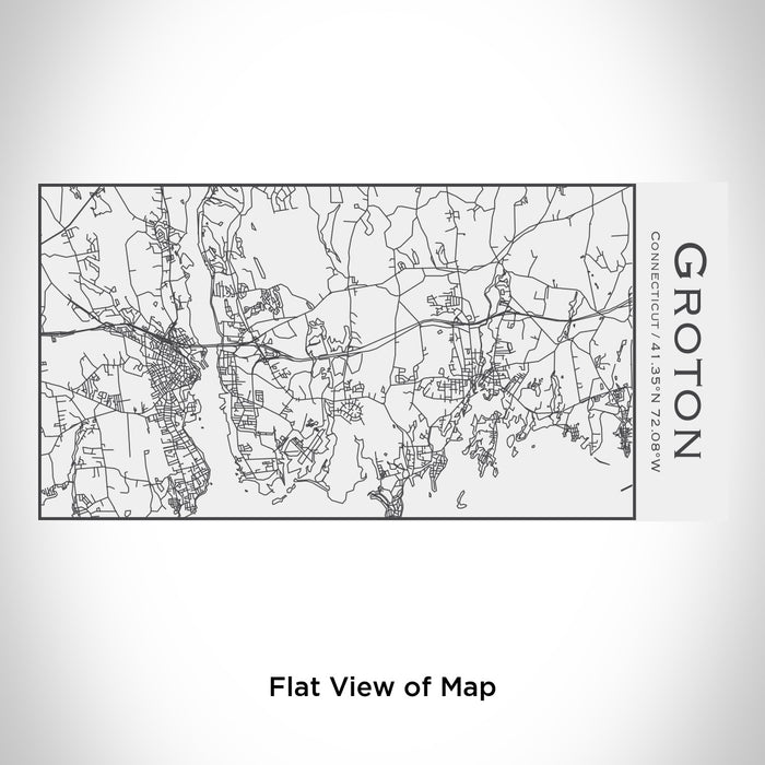 Rendered View of Groton Connecticut Map Engraving on 17oz Stainless Steel Insulated Cola Bottle in White