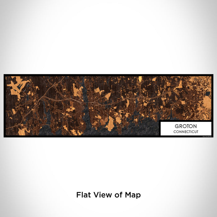Flat View of Map Custom Groton Connecticut Map Enamel Mug in Ember