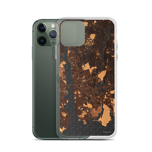 Custom Groton Connecticut Map Phone Case in Ember