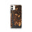 Custom iPhone 11 Groton Connecticut Map Phone Case in Ember
