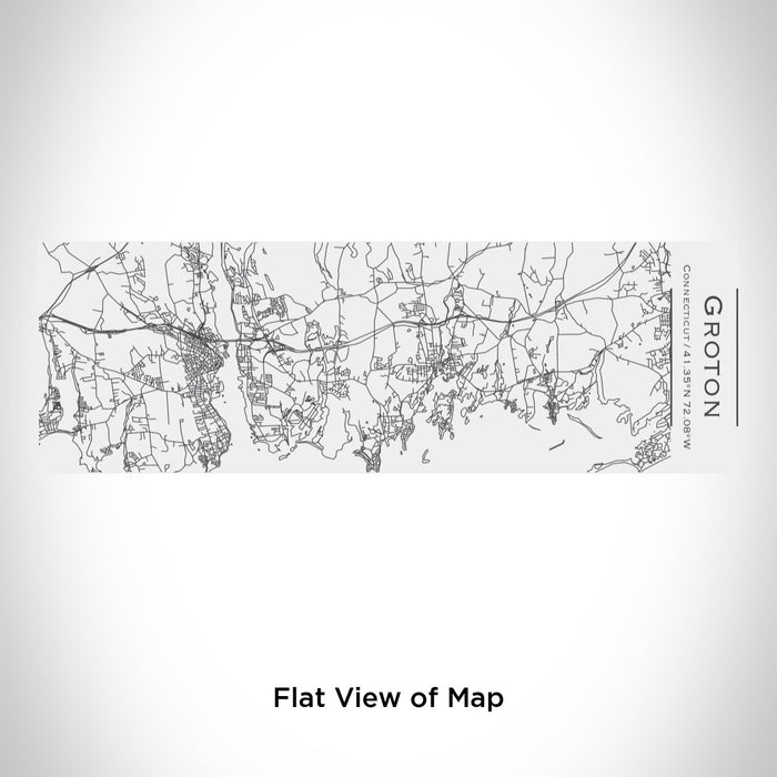 Rendered View of Groton Connecticut Map Engraving on 10oz Stainless Steel Insulated Cup with Sliding Lid in White