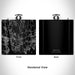 Rendered View of Groton Connecticut Map Engraving on 6oz Stainless Steel Flask in Black