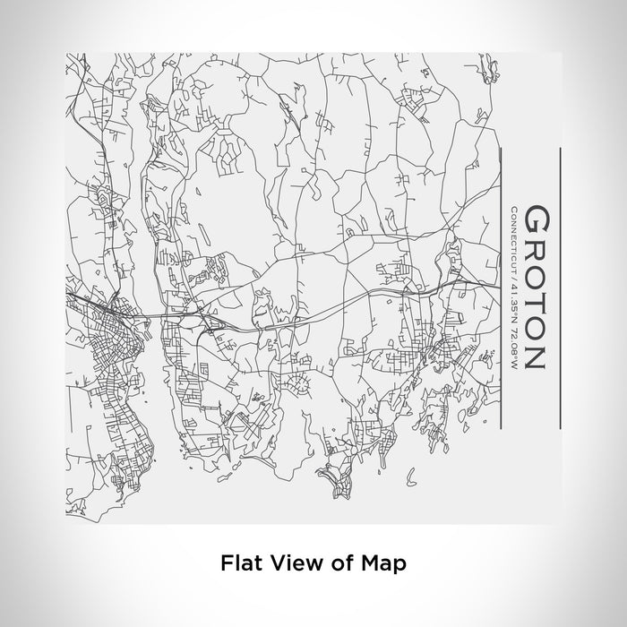 Rendered View of Groton Connecticut Map Engraving on 17oz Stainless Steel Insulated Tumbler in White