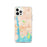 Custom iPhone 12 Pro Groton Connecticut Map Phone Case in Watercolor