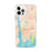 Custom iPhone 12 Pro Max Groton Connecticut Map Phone Case in Watercolor