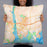 Person holding 22x22 Custom Groton Connecticut Map Throw Pillow in Watercolor