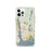 Custom iPhone 12 Pro Groton Connecticut Map Phone Case in Woodblock
