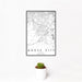 12x18 Grove City Ohio Map Print Portrait Orientation in Classic Style With Small Cactus Plant in White Planter
