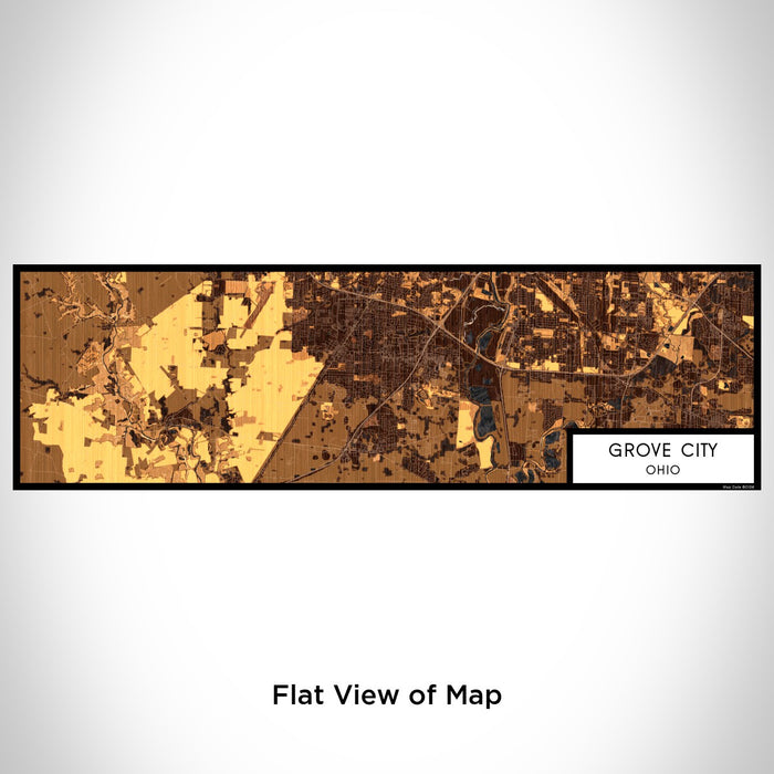 Flat View of Map Custom Grove City Ohio Map Enamel Mug in Ember