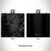 Rendered View of Grove City Ohio Map Engraving on 6oz Stainless Steel Flask in Black