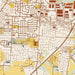 Grove City Ohio Map Print in Woodblock Style Zoomed In Close Up Showing Details