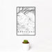 12x18 Groveland California Map Print Portrait Orientation in Classic Style With Small Cactus Plant in White Planter