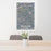 24x36 Groveland California Map Print Portrait Orientation in Afternoon Style Behind 2 Chairs Table and Potted Plant