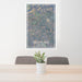 24x36 Groveland California Map Print Portrait Orientation in Afternoon Style Behind 2 Chairs Table and Potted Plant