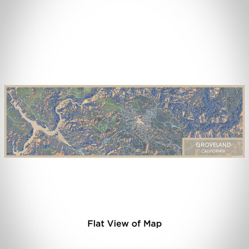 Flat View of Map Custom Groveland California Map Enamel Mug in Afternoon