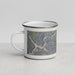 Left View Custom Groveland California Map Enamel Mug in Afternoon