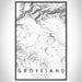 Groveland California Map Print Portrait Orientation in Classic Style With Shaded Background