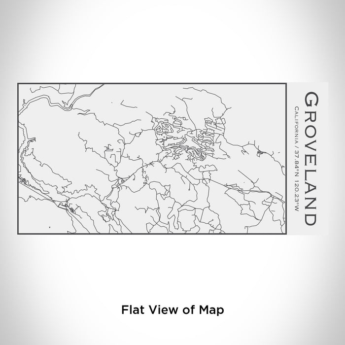 Rendered View of Groveland California Map Engraving on 17oz Stainless Steel Insulated Cola Bottle in White