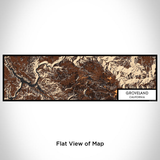 Flat View of Map Custom Groveland California Map Enamel Mug in Ember