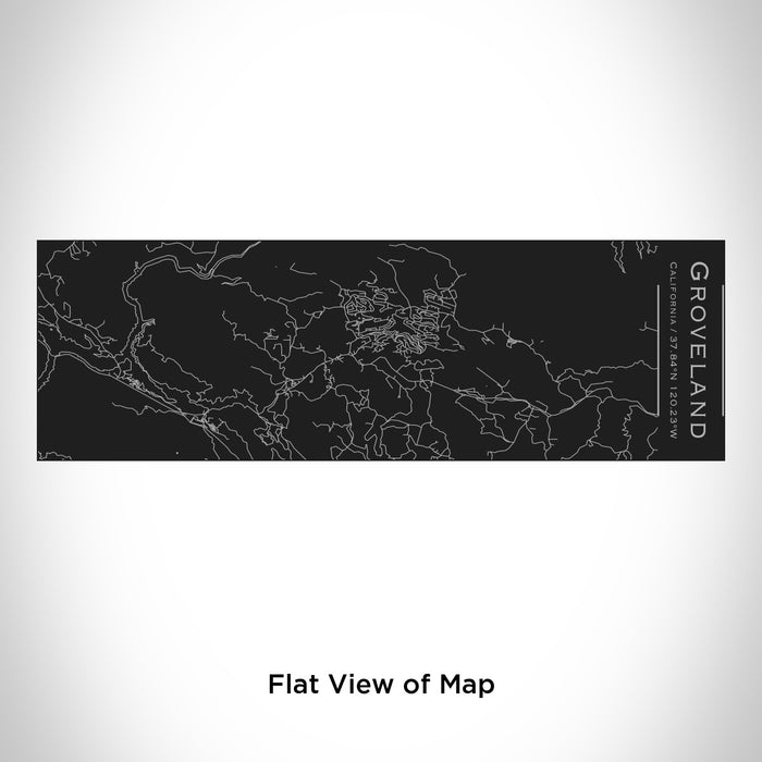 Rendered View of Groveland California Map Engraving on 10oz Stainless Steel Insulated Cup with Sliding Lid in Black