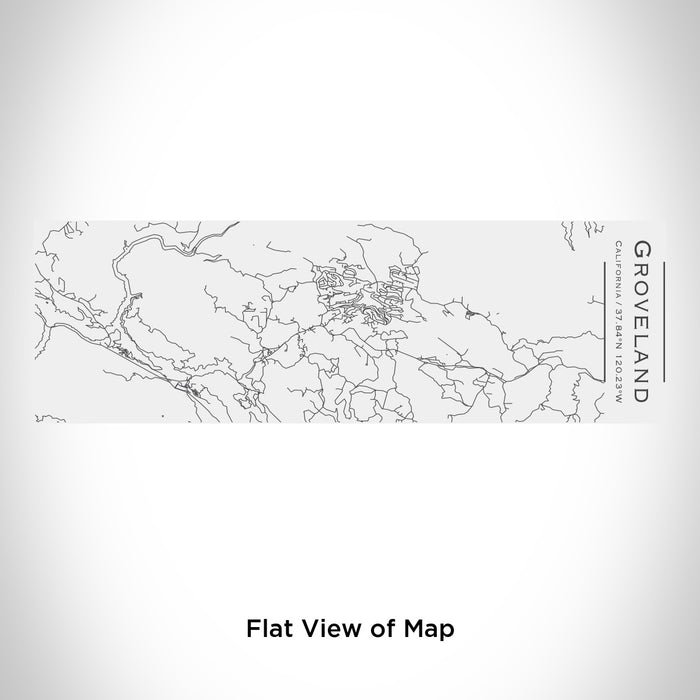Rendered View of Groveland California Map Engraving on 10oz Stainless Steel Insulated Cup with Sliding Lid in White