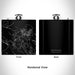 Rendered View of Groveland California Map Engraving on 6oz Stainless Steel Flask in Black