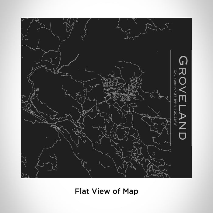 Rendered View of Groveland California Map Engraving on 17oz Stainless Steel Insulated Tumbler in Black