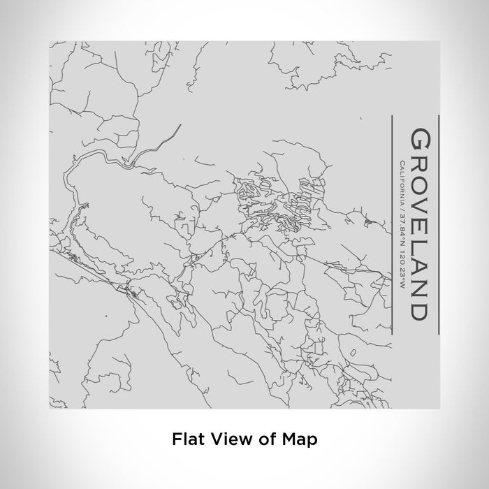 Rendered View of Groveland California Map Engraving on 17oz Stainless Steel Insulated Tumbler