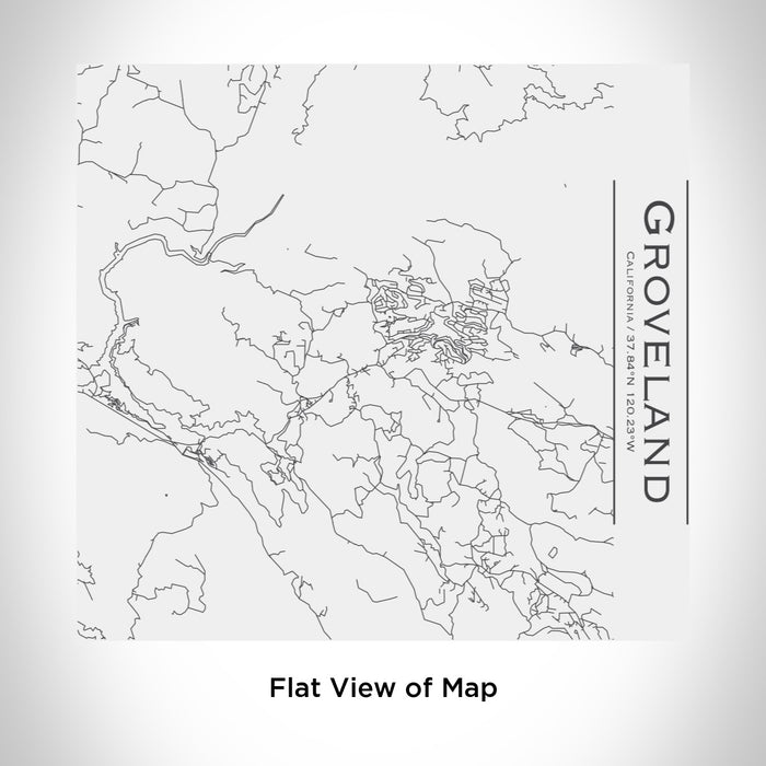 Rendered View of Groveland California Map Engraving on 17oz Stainless Steel Insulated Tumbler in White