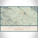 Groveland California Map Print Landscape Orientation in Woodblock Style With Shaded Background