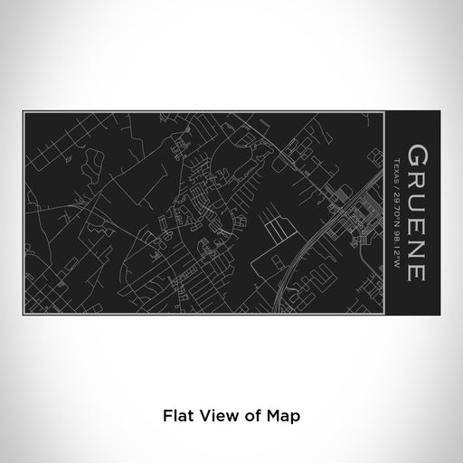 Rendered View of Gruene Texas Map Engraving on 17oz Stainless Steel Insulated Cola Bottle in Black