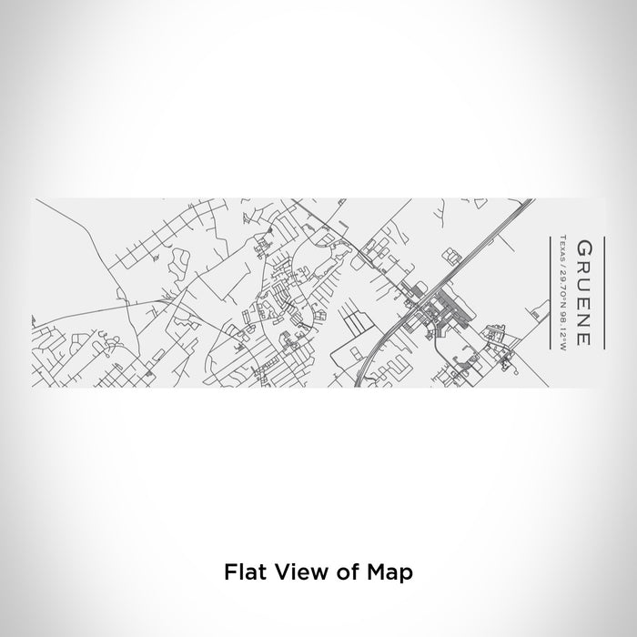 Rendered View of Gruene Texas Map Engraving on 10oz Stainless Steel Insulated Cup with Sliding Lid in White