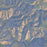 Guadalupe Mountains National Park Map Print in Afternoon Style Zoomed In Close Up Showing Details
