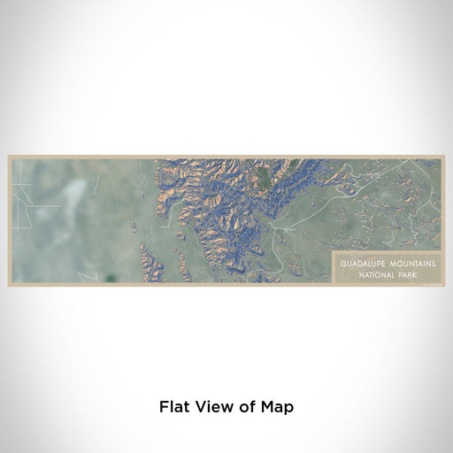 Flat View of Map Custom Guadalupe Mountains National Park Map Enamel Mug in Afternoon