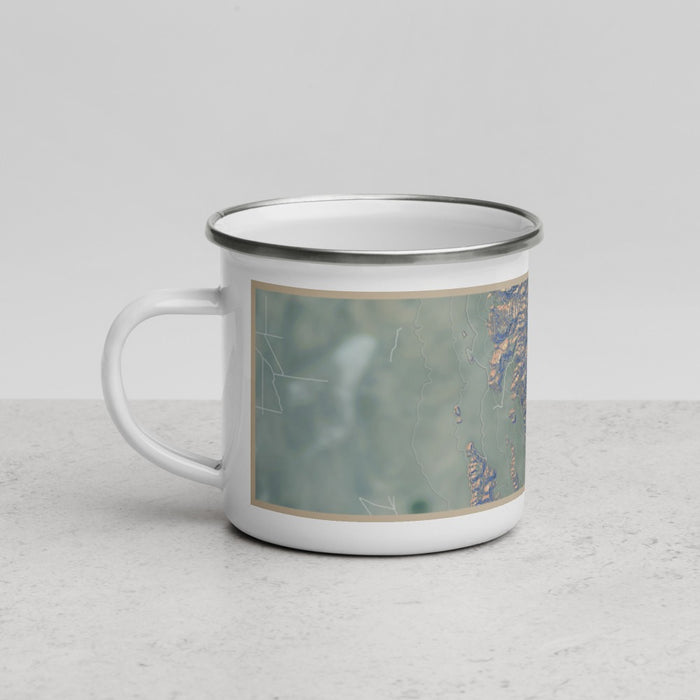 Left View Custom Guadalupe Mountains National Park Map Enamel Mug in Afternoon