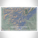 Guadalupe Mountains National Park Map Print Landscape Orientation in Afternoon Style With Shaded Background