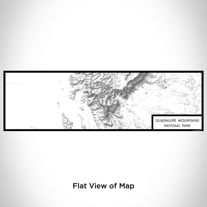 Flat View of Map Custom Guadalupe Mountains National Park Map Enamel Mug in Classic