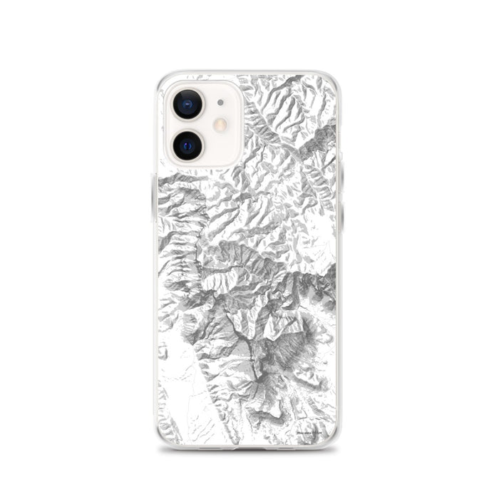 Custom Guadalupe Mountains National Park Map iPhone 12 Phone Case in Classic