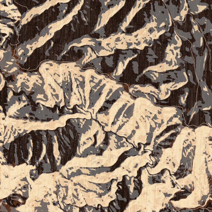 Guadalupe Mountains National Park Map Print in Ember Style Zoomed In Close Up Showing Details