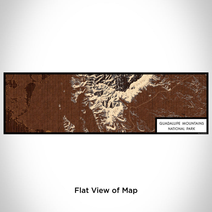 Flat View of Map Custom Guadalupe Mountains National Park Map Enamel Mug in Ember