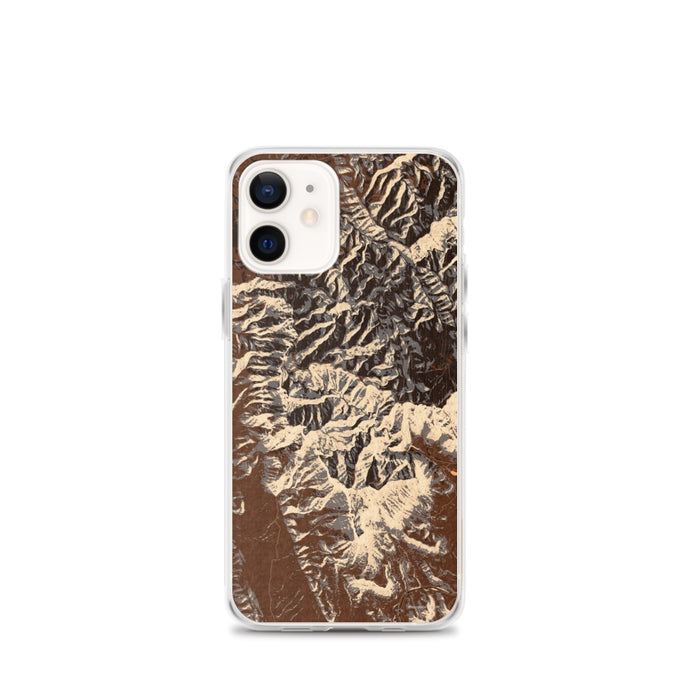 Custom Guadalupe Mountains National Park Map iPhone 12 mini Phone Case in Ember