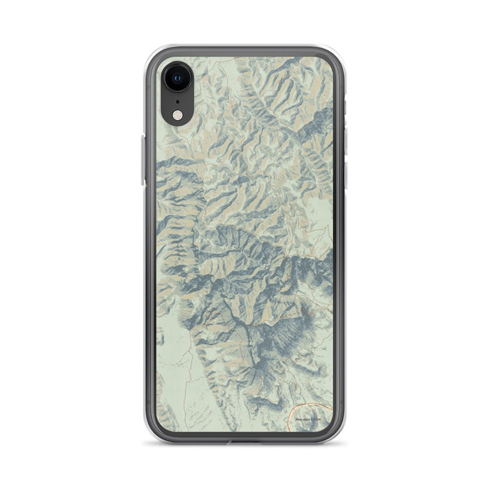 Custom Guadalupe Mountains National Park Map Phone Case in Woodblock