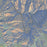 Guadalupe Peak Texas Map Print in Afternoon Style Zoomed In Close Up Showing Details