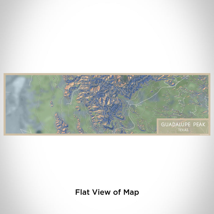 Flat View of Map Custom Guadalupe Peak Texas Map Enamel Mug in Afternoon