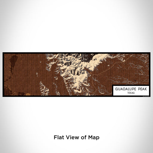 Flat View of Map Custom Guadalupe Peak Texas Map Enamel Mug in Ember